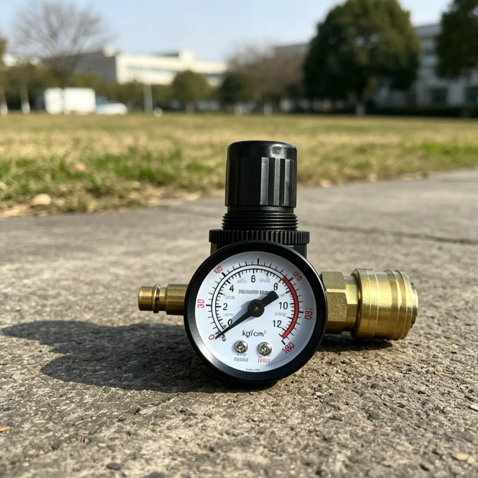 

Air Compressor Regulator Valve Dual Connector Design Air Compressor Regulator Pneumatic Accessory Long-Lasting Brass Body