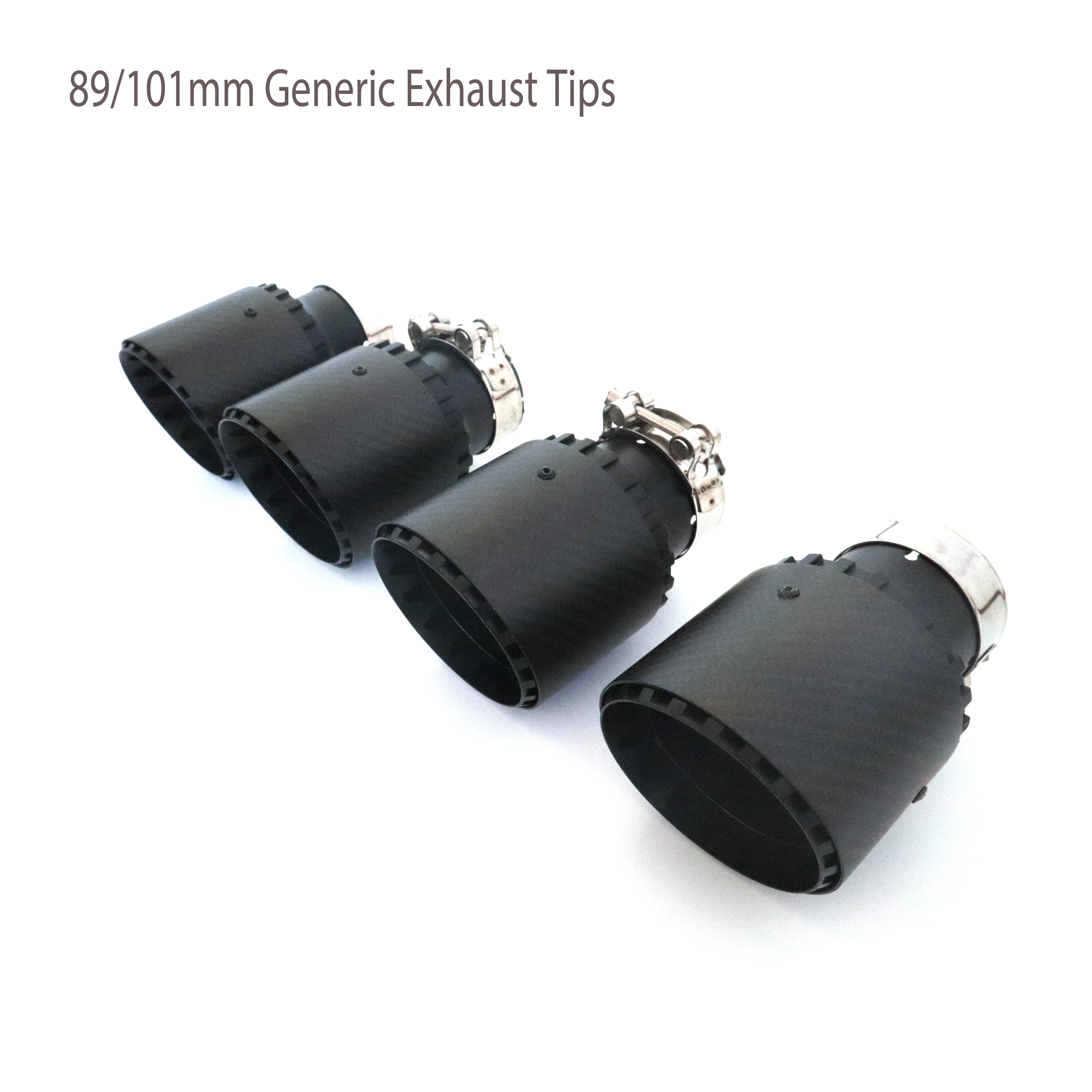 

Car Accessories Stainless Steel Exhaust Generic Tips For Catback Carbon Fiber Black Gear Style