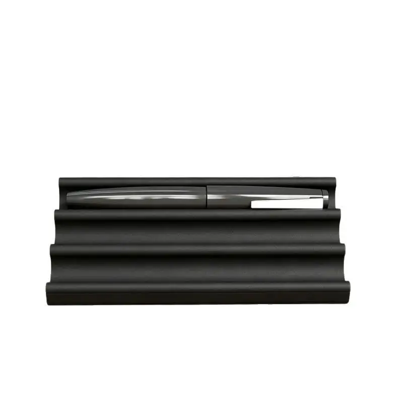 3D Printed 3-Tier Black Minimalist Pen Holder Sturdy Desk Organizer Multi-Slot Desktop Storage for Office School Supplies