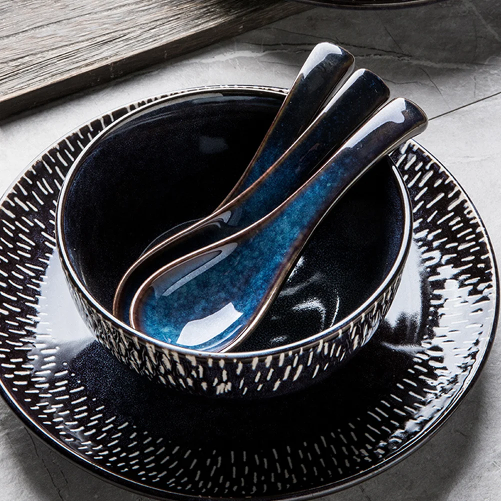 

2Pcs High-End Spoons No Burrs Easy to Use Unique Design Kitchen Gadget for Porridge Desserts Home Eating