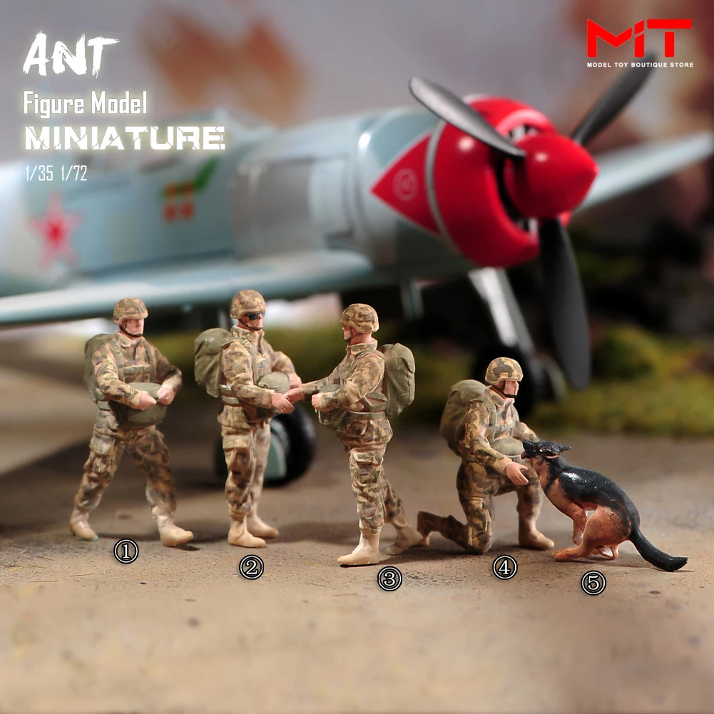 Miniatures Figurine 1/72 1/35 American Airborne Division Soldier Diorama Figure Model Creative Photography for plane Toys