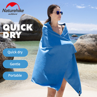 Naturehike Quick Drying Bath Towel Absorbent Velvet Sides Soft Sport Antibacterial Tourist Fitness Gym Beach Swimming Towels