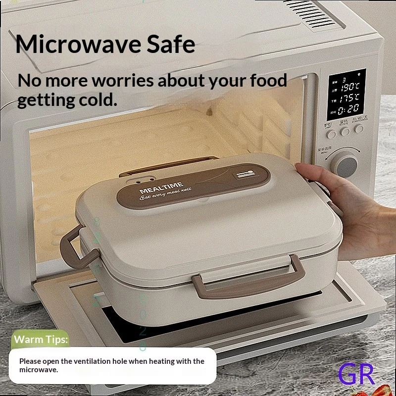 316 Stainless Steel Large Capacity Bento Box Microwave Safe Lunch Container for Students Office Workers view 3