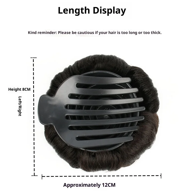 Synthetische Perücke, Kunsthaarknoten-Set, Krallenklammer, Haarknoten, Haargummi, Haar-Accessoires für Chignon, realistische synthetische Haarknoten