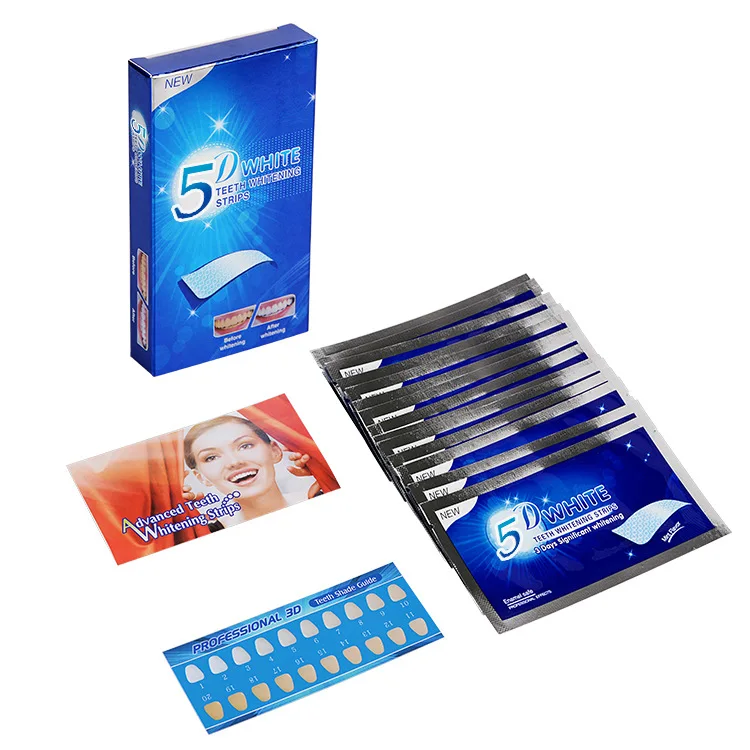5 boxes minimum order Hot Selling Mint Flavor 5D Teeth Strips, Gentle Home Oral Care for Daily Cleaning