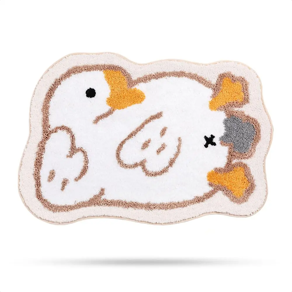 

Goose Bath Mats Microfiber Absorbent Bathroom Rugs Non Slip Backing Cute Bathroom Floor Mat