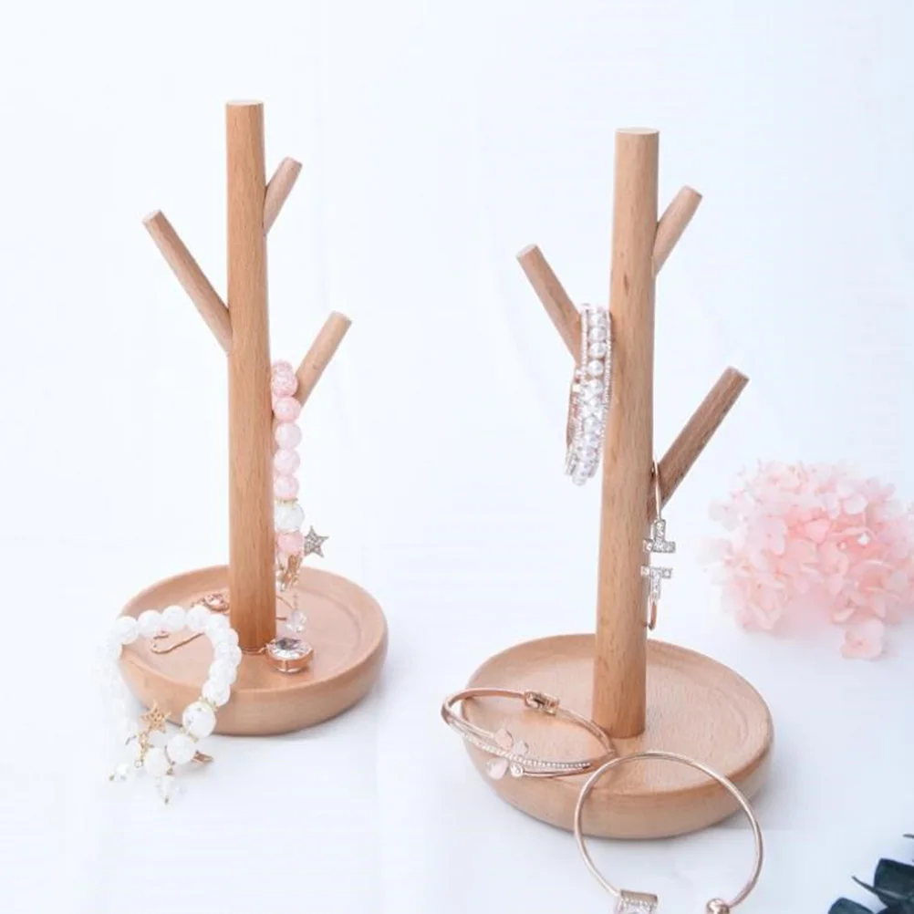 

Wooden Jewelry Tree Shape Earrings Rack Solid Wood Display Hanging Jewelry Display Holder Hanging Storage ganizer Accessories