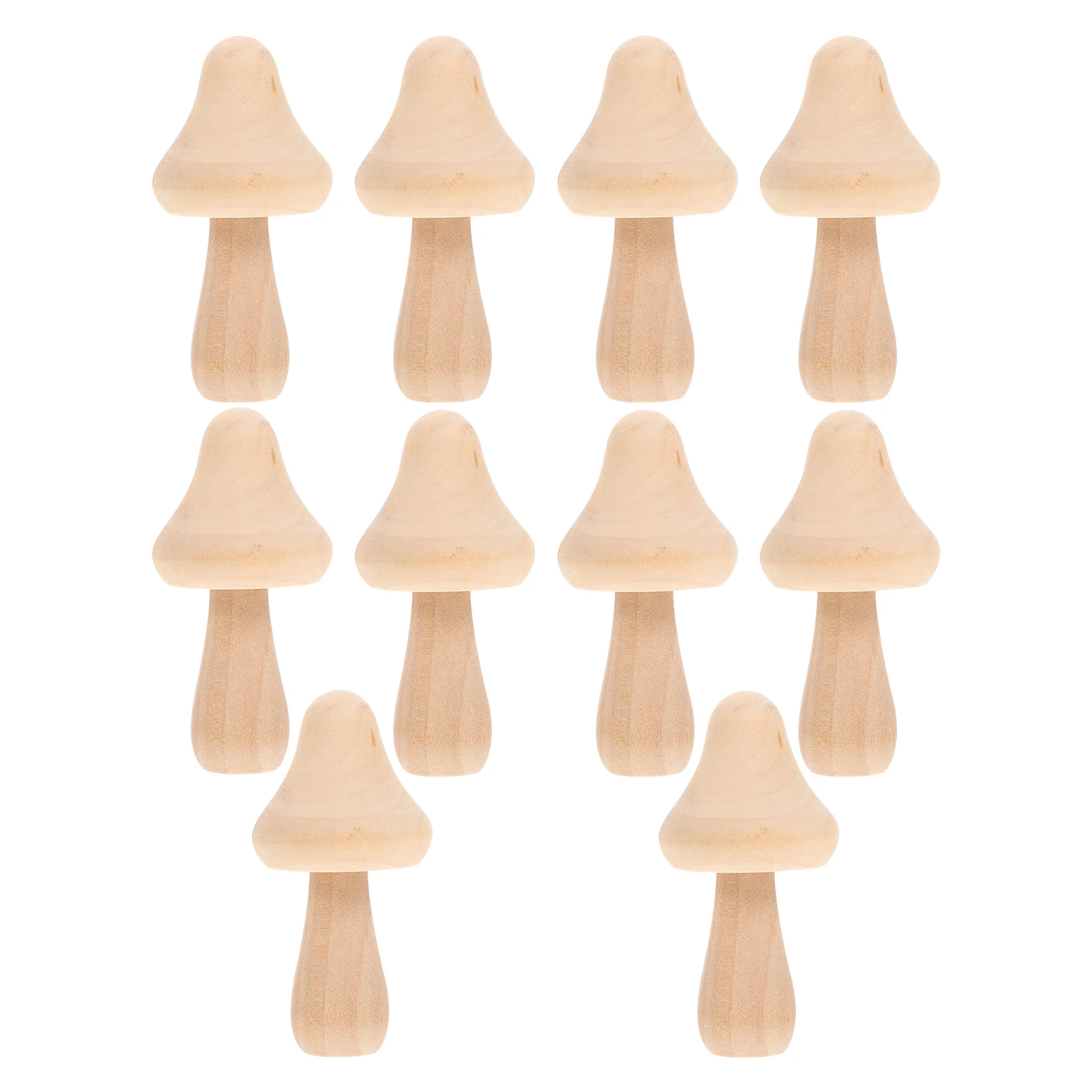 

10 Pcs Graffiti Mushroom Mushroom Crafts Unfinished Props for Kids Painting DIY Gifts Small Size Creativity Decor