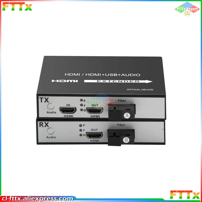 

1Pair 1-channel 1 in 2 out HDMI Optical Converter 1080P HDMI Fiber Optic Video Extender HDMI Video Transceiver optical terminal