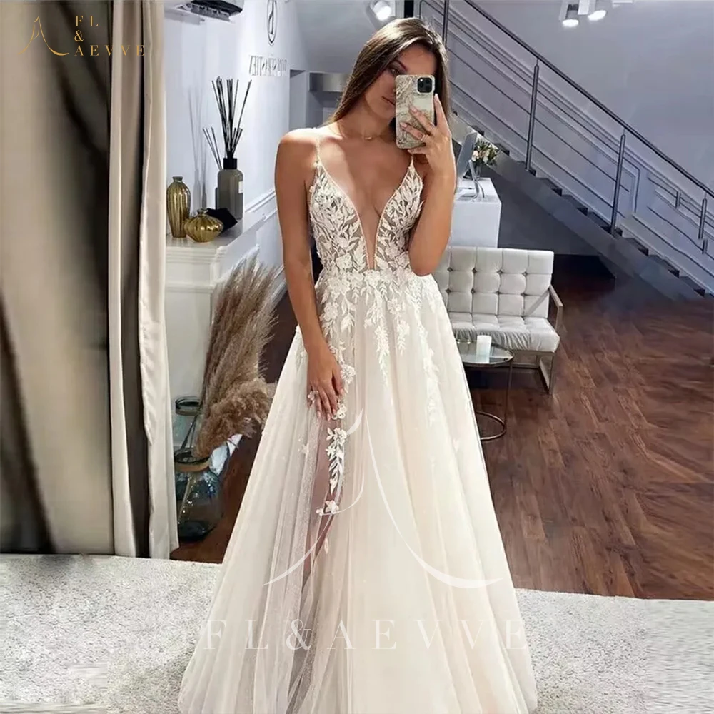 Robe de Mariée Sexy à Bretelles Spaghetti en Dentelle Blanche, Tenue de Soirée avec Perles, Forme Trapèze, pour Patients, Personnalisée