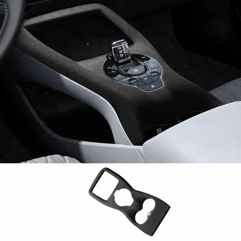 

For BYD Seal EV 2022-2023 Accessories Center Console Panel Shifter Bezel Trim tumbled leather