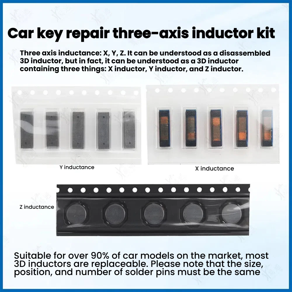 Car Key Repair Inductor Set, Three-axis Inductor Smart Card, Remote Control Circuit Board Induction Damage Replacement