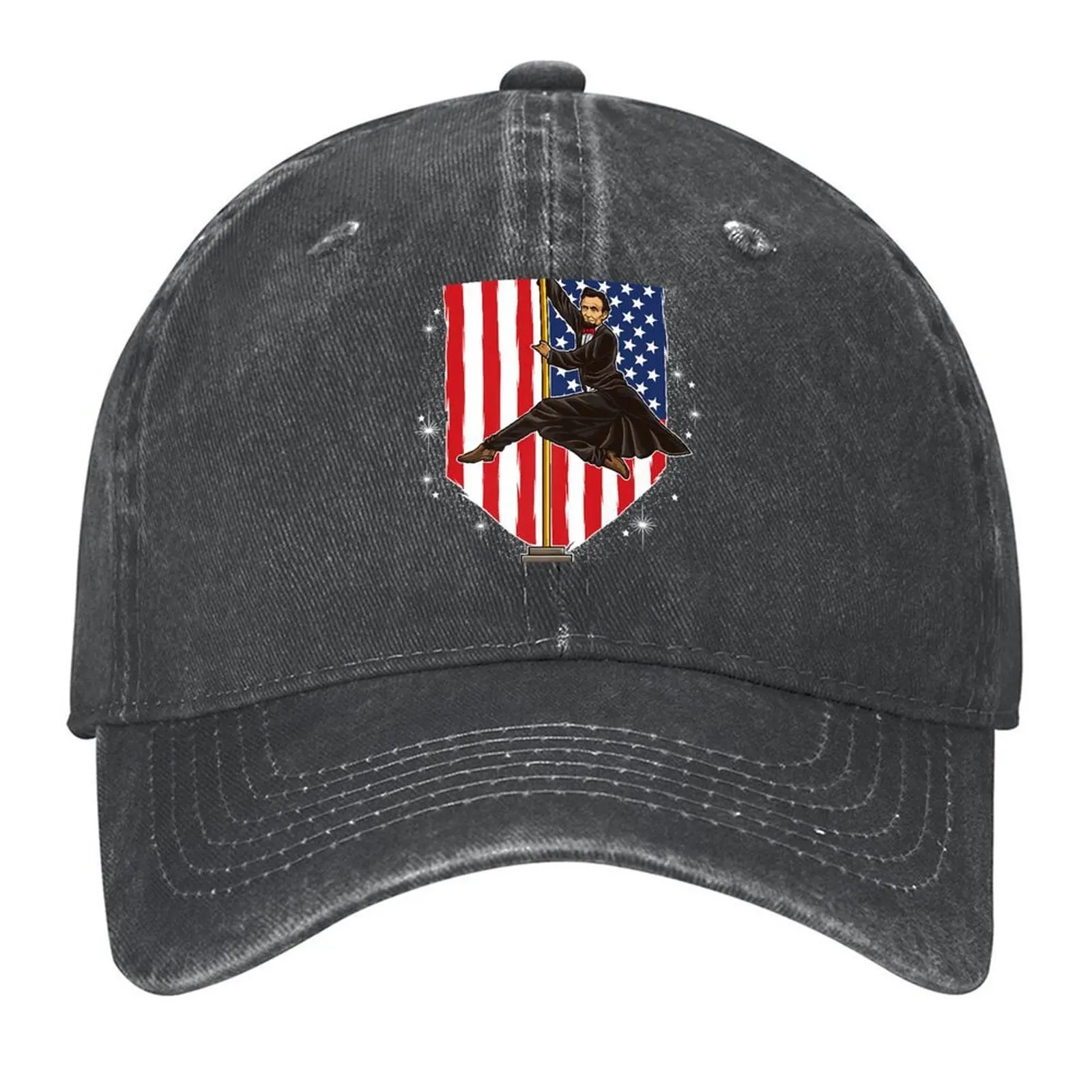 

Pole Dance Abraham Lincoln - USA Pole Fitness for America T-Shirt Baseball Cap luxury woman cap hats for men Visor Girl Men's