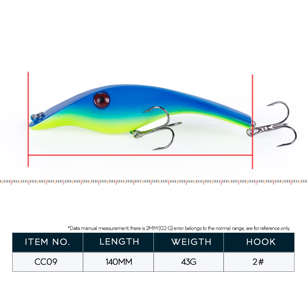 Jerkbait Hanlin 140mm 43g – Señuelo hundido para lucio y bass - imagen 4