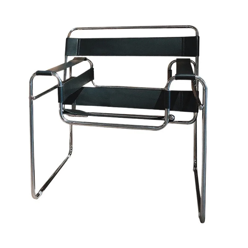Vasily chair - vintage designer stainless steel INS Bauhaus style chair for vintage photography
