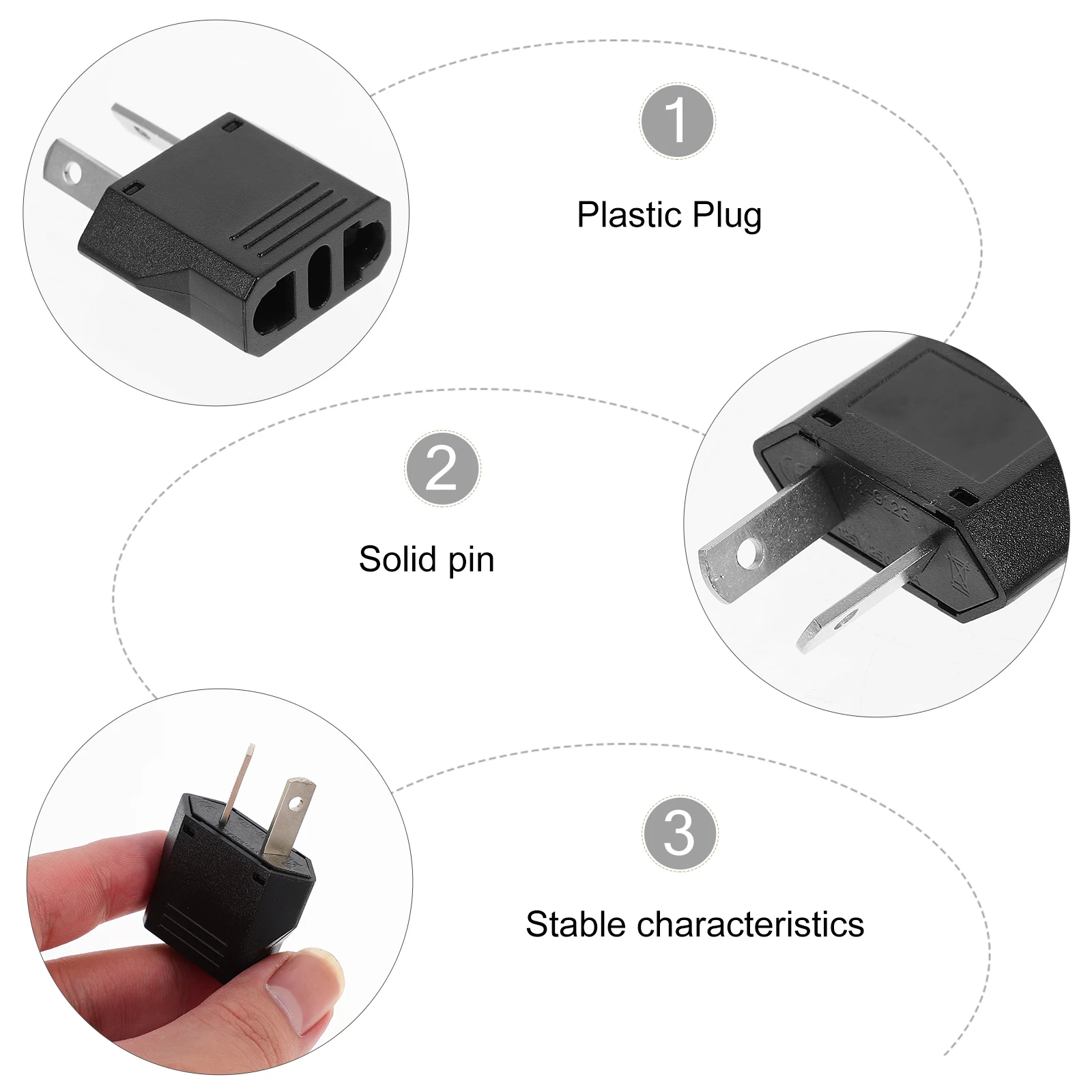 

Travel Power Converter Us Eu to Au Plug Adapter High Quality Plastic Shell Insulated Safety Performance Ideal Gift for Family
