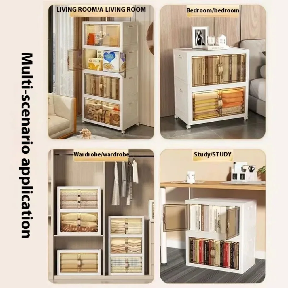 Multifunctional Foldable Multi-Layer Storage Box Locker Living Room Cabinets Furniture Storage Shelf 45 55cm