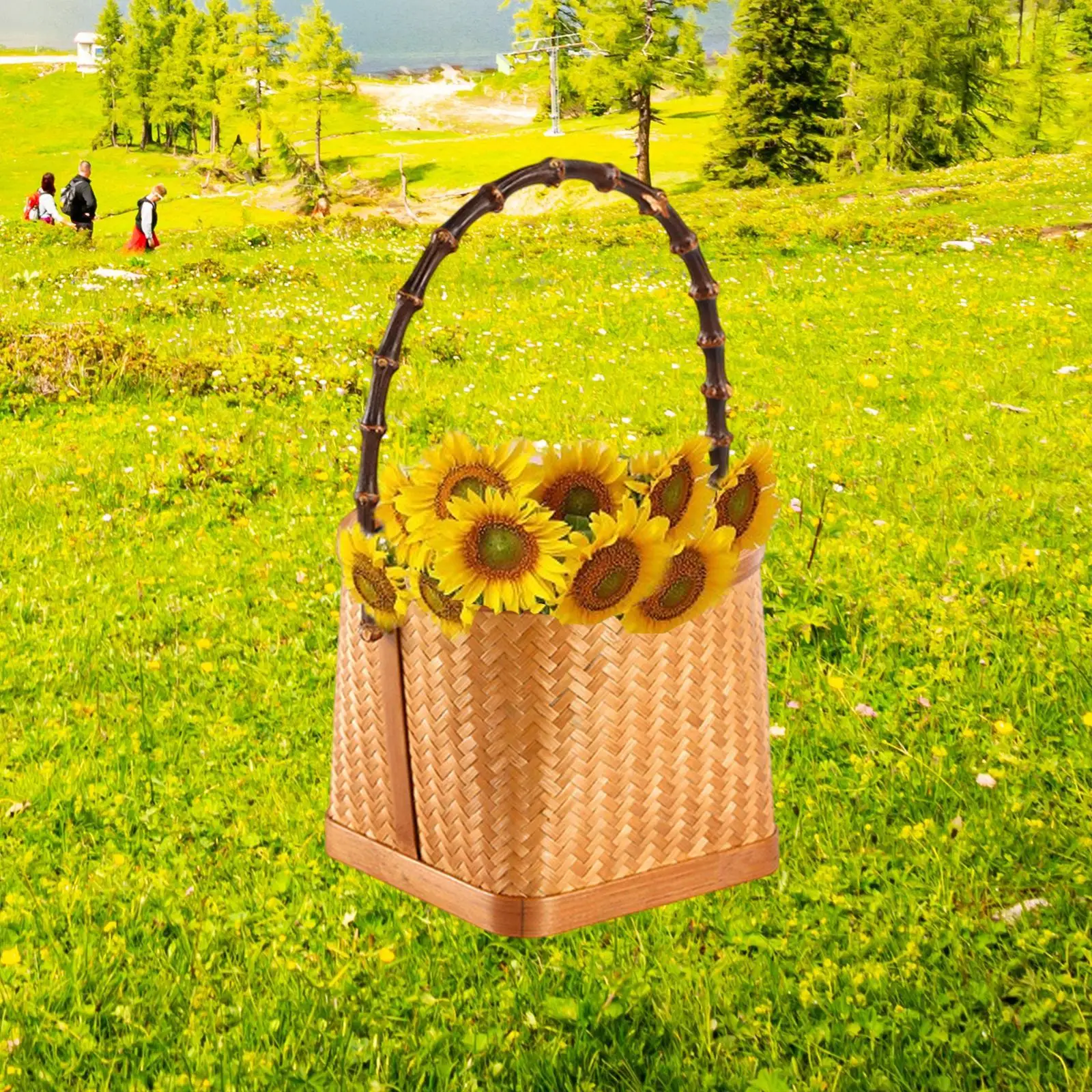 

Woven Practical Bread Box Decorative Hand Basket for Kitchen Beach Indoor
