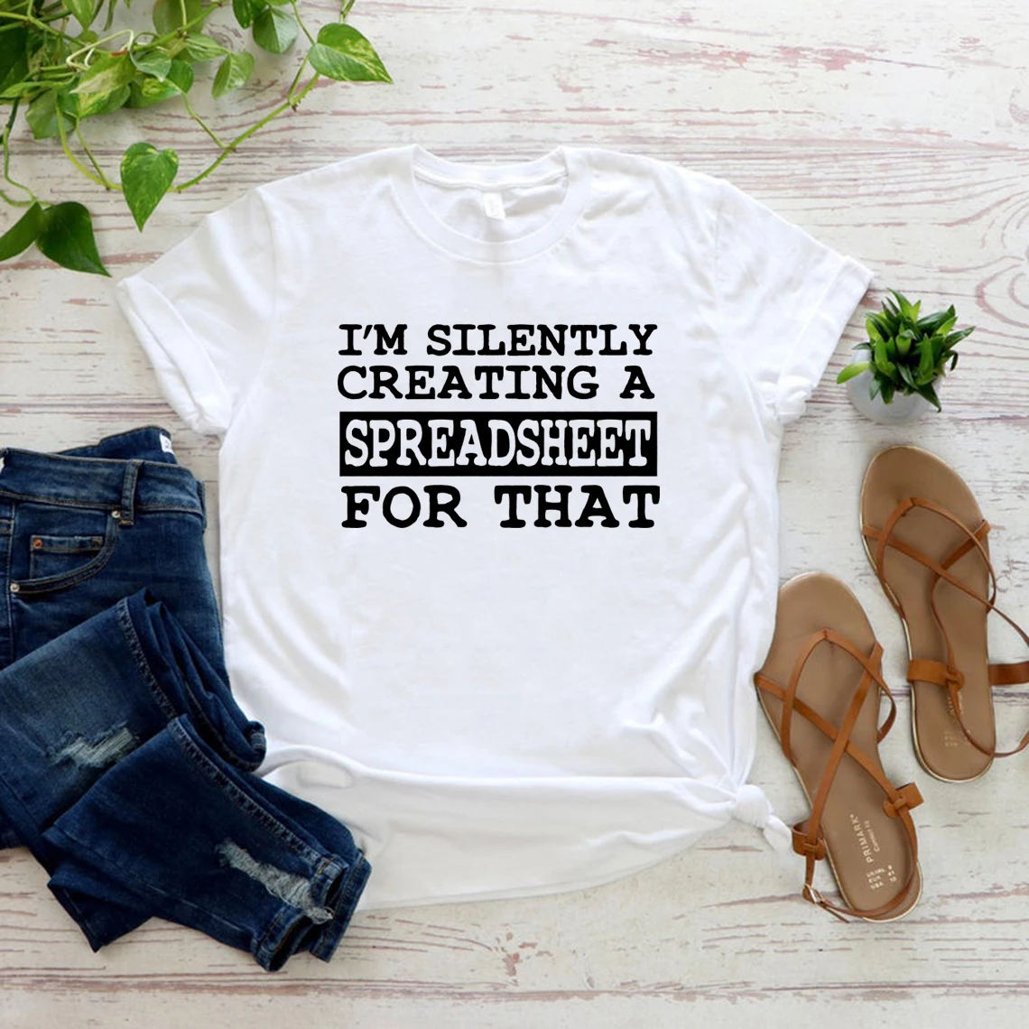 Creating Spreadsheet for That T-Shirt Data Analyst Tshirt Office Worker Tee Women Graphic T Shirts Short Sleeve Casual Tops