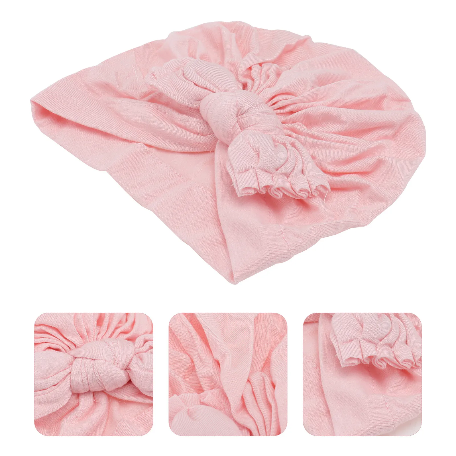 

3 шт. вязаных шапочек для новорожденных, мягкие теплые головные уборы с бантом, зимние шапки-ушанки для малышей