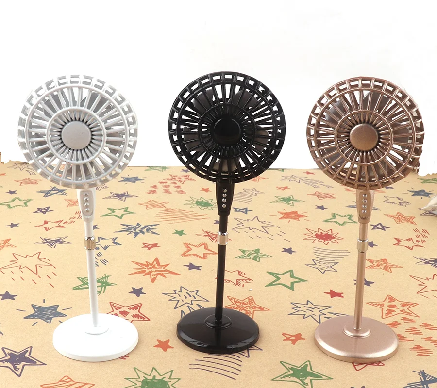 1:12 Dollhouse Miniature Fan Furniture Fan Model Vintage Model Mini Floor Fan Appliances Decoration Accessories