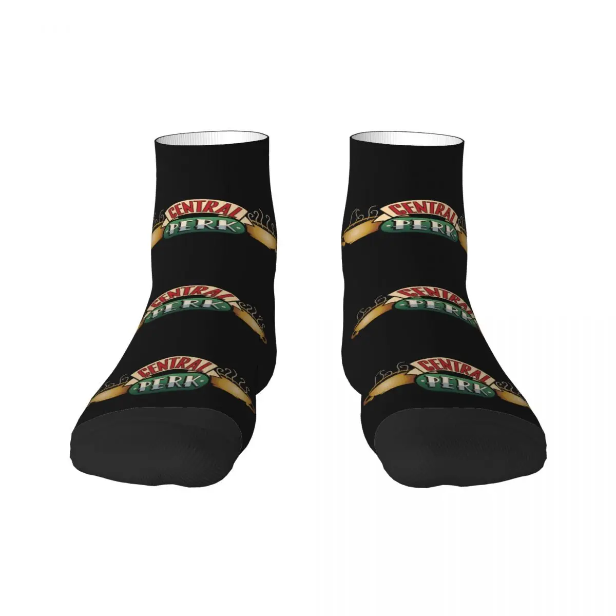 Cute Men's Central Perk Friends Dress Socks Unisex Comfortable Warm 3D Printed TV Show Crew Socks