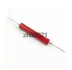 Red 10M Ohm 5% Tolerance Axial Lead 9mm x 50mm High Voltage Glass Glaze Resistor 5w