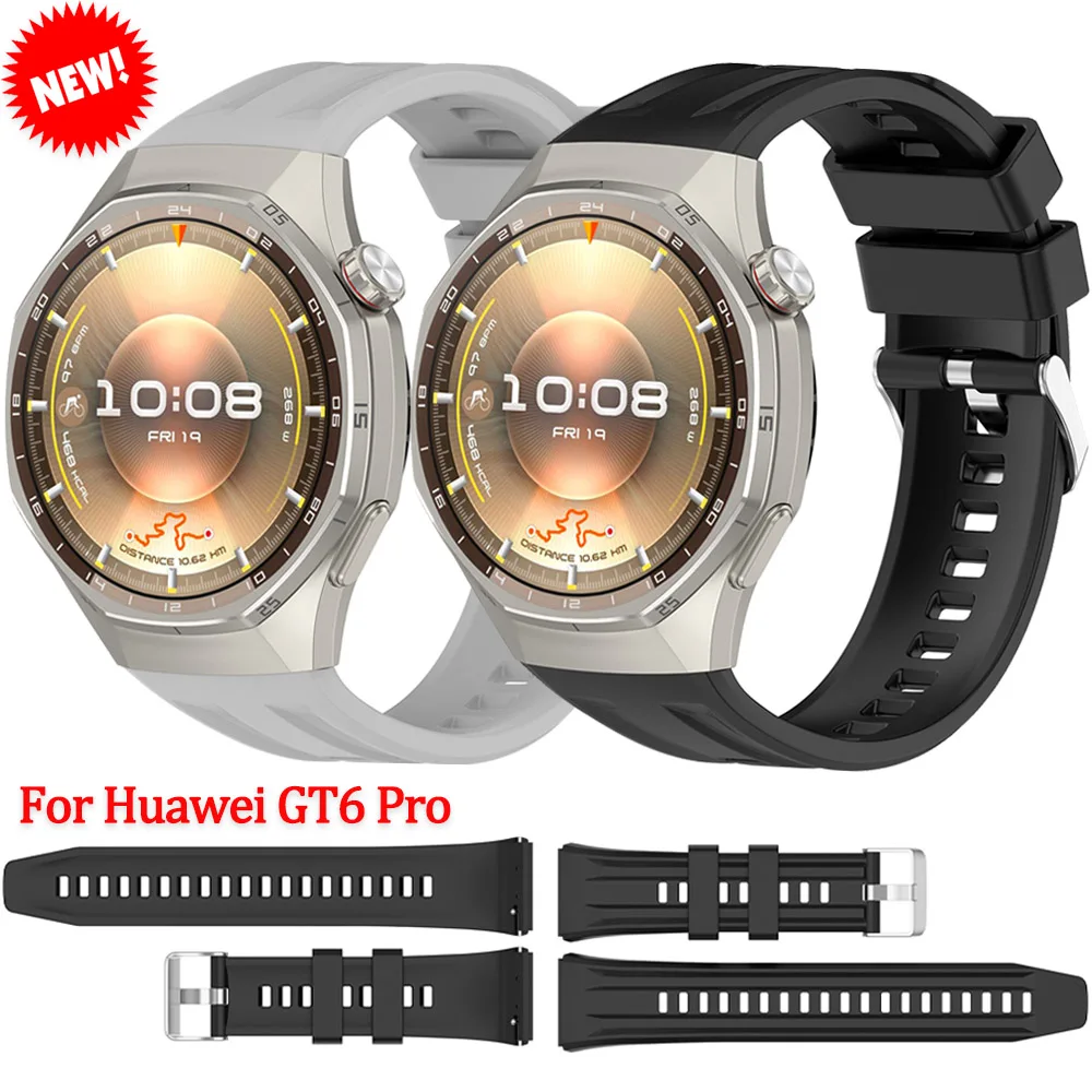 Silikonarmband für Huawei Watch GT6 Pro 46 mm Original austauschbares Armband Correa für Huawei Watch GT6 Pro Smart Watch Armband