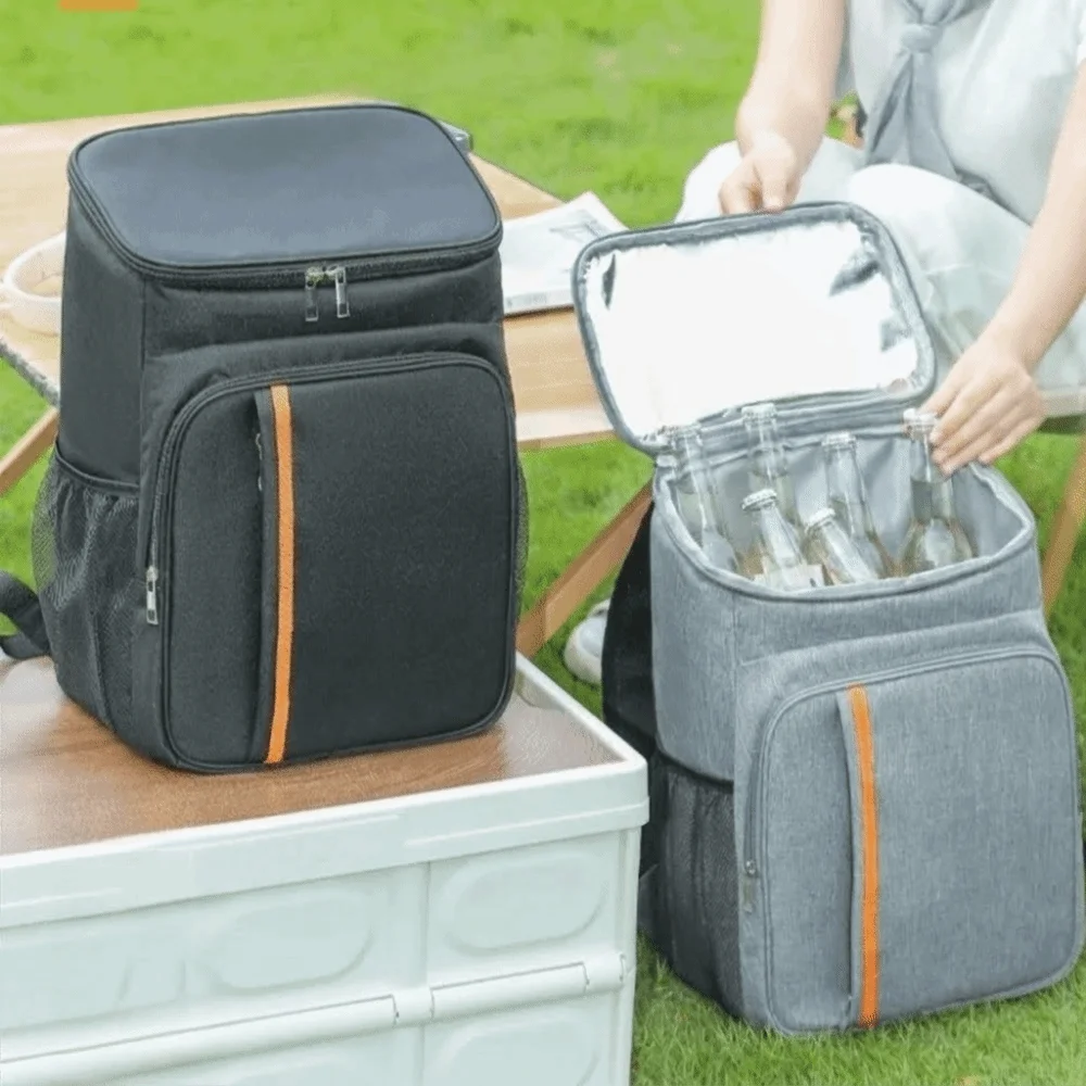 Insulated Insulated Backpack Oxford Thickened Portable Thermal Lunch Bag Fashion Double Shoulder Large Capacity Cooler Bag