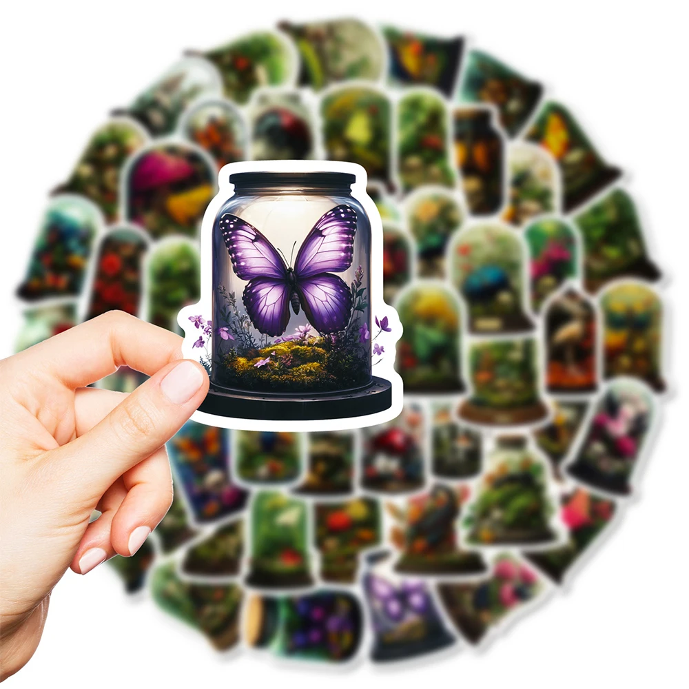 

10/30/50pcs Vintage Insect Plants Bottle Stickers Gothic Skull Decals DIY Notebook Suitcase Laptop Cool Cartoon Graffiti Sticker