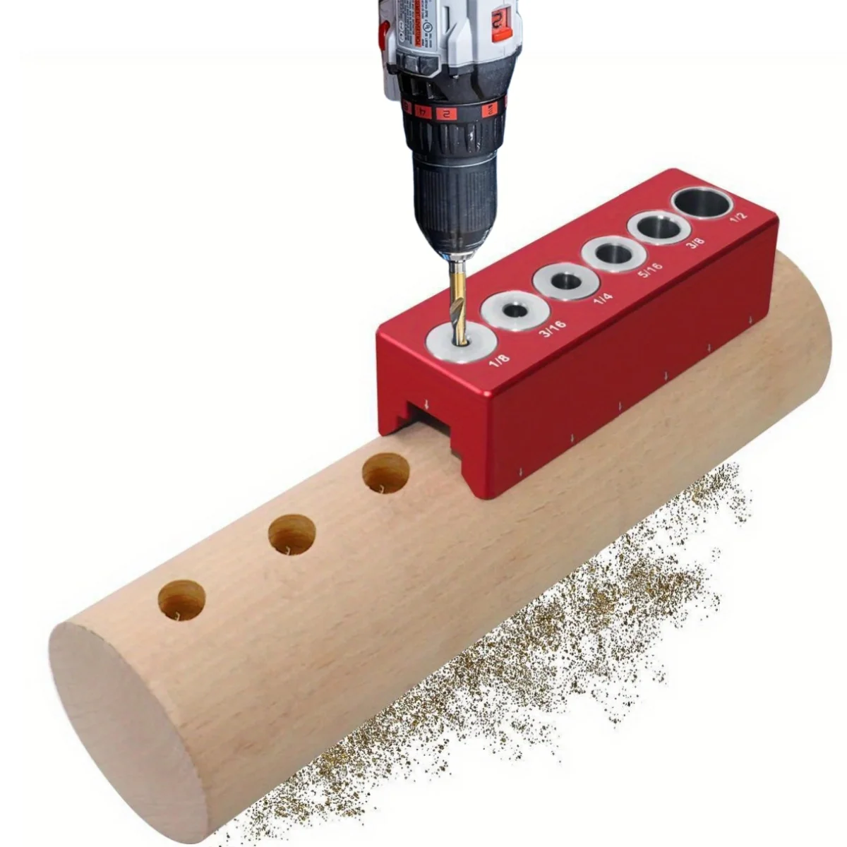 

Дюймовый 1/8-1/2 вертикальный карманный приспособление для отверстий, столярные изделия, направляющая для сверла с дюбелями, самоцентрирующаяся направляющая для сверла с 6 отверстиями, позиционер, локатор