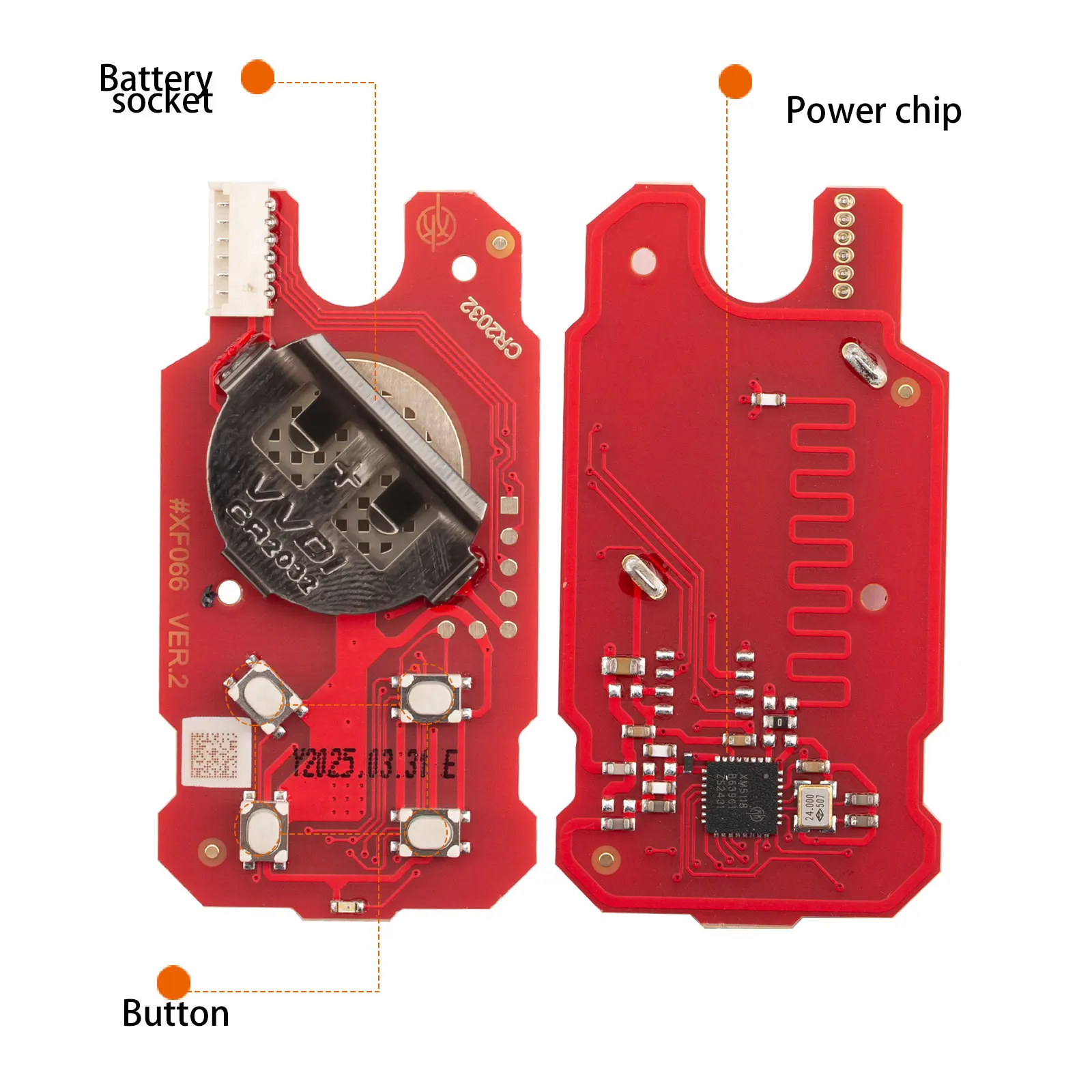Xhorse XKGHG3EN 2. Generation Masker Garagen-Fernbedienung 4 Tasten 315Mhz 433MHz Umschaltfrequenz ASK FSK Datenwiederherstellung für VVDI Key Tool – Detail 6