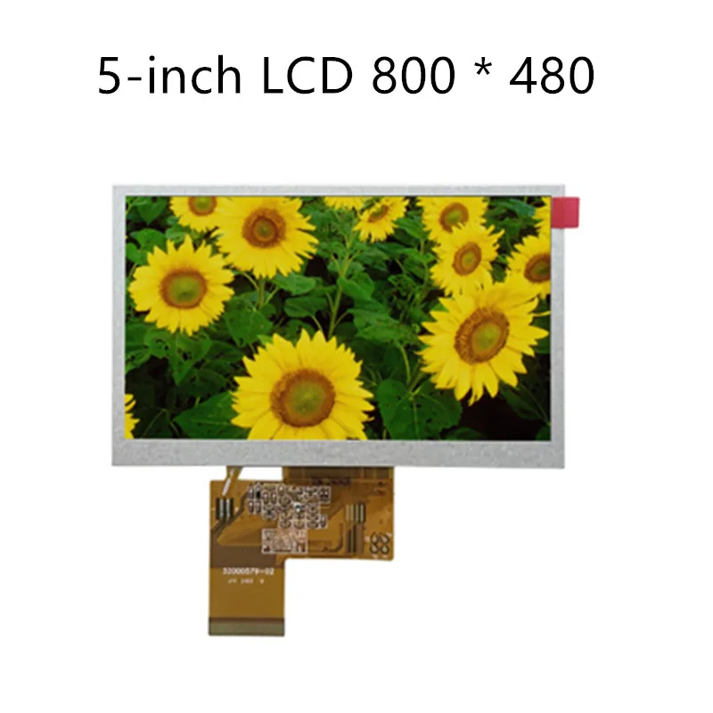 شاشة LCD صناعية تعمل باللمس مقاس 5 بوصات، واجهة 800*480 RGB