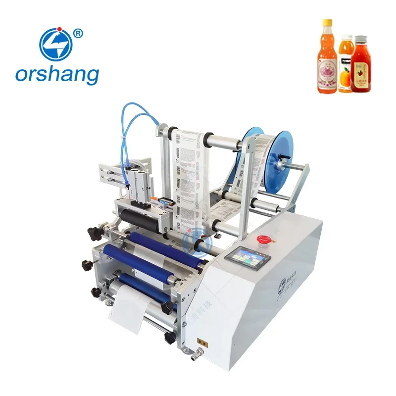Factory Professional Big Machine Semi Automatic Round Bottle Labeling Machine Round Bottle Label Applicator