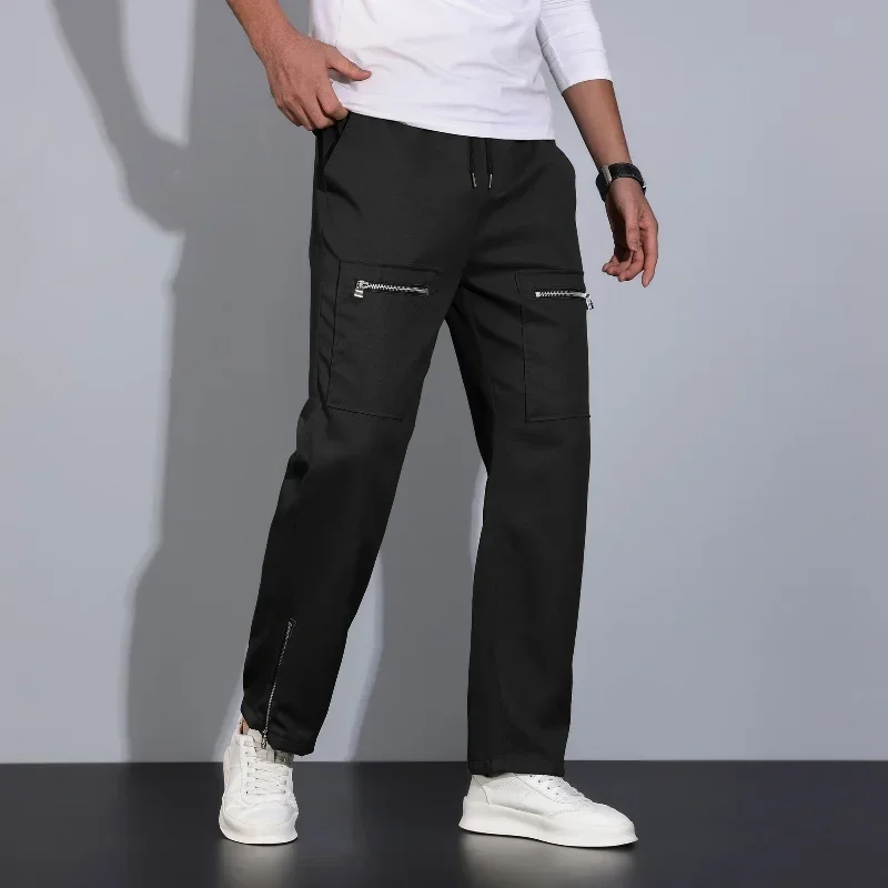 Men's Outdoor Casual Fishing Windproof Breathable Warm Multi Pack Pants Loose Comfortable Versatile Sports Pants for All Seasons