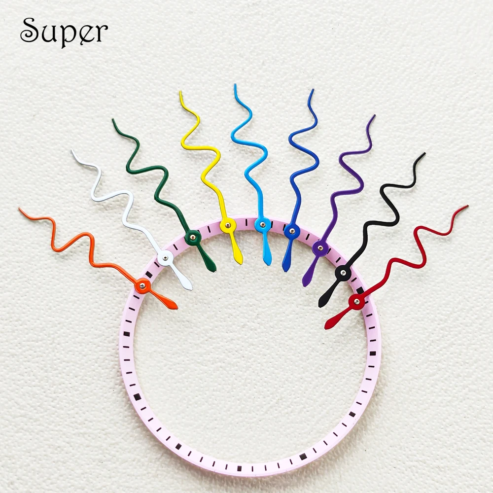 SUPER NH35 13mm Snake S Shape Watch Second Hands Colorful Fit NH35/NH36 Automatic Movement Case Dial Mod Parts Watch Pointer