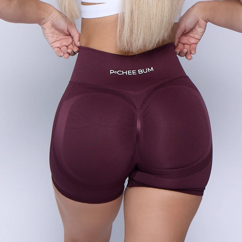 

2023 Women Gym Shorts Pchee High Waist Seamless Shorts Women Bum Sculpt Contour Scrunch Butt Biker Shorts Gym Booty Workout