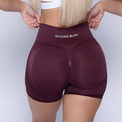 Pantalones cortos de gimnasio para mujer, Shorts Pchee de cintura alta sin costuras, moldeadores de trasero, para entrenamiento de glúteos, 2023