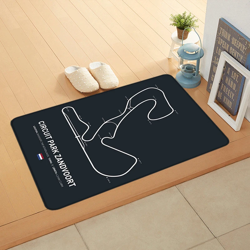 القدم السجاد مدخل المنزل ممسحة F1 الفورمولا واحد المسار المدخل السجاد غرفة المعيشة السجاد حمام البساط الحصير عدم الانزلاق ديكور المنزل #2