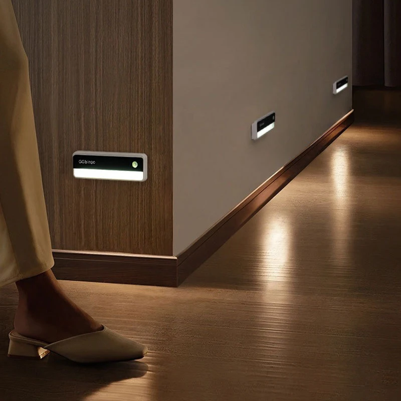 

Светодиодный ночник с датчиком движения, беспроводной USB перезаряжаемый шкаф, ночник, лампа для шкафа, кухонный шкаф, спальня, шкаф