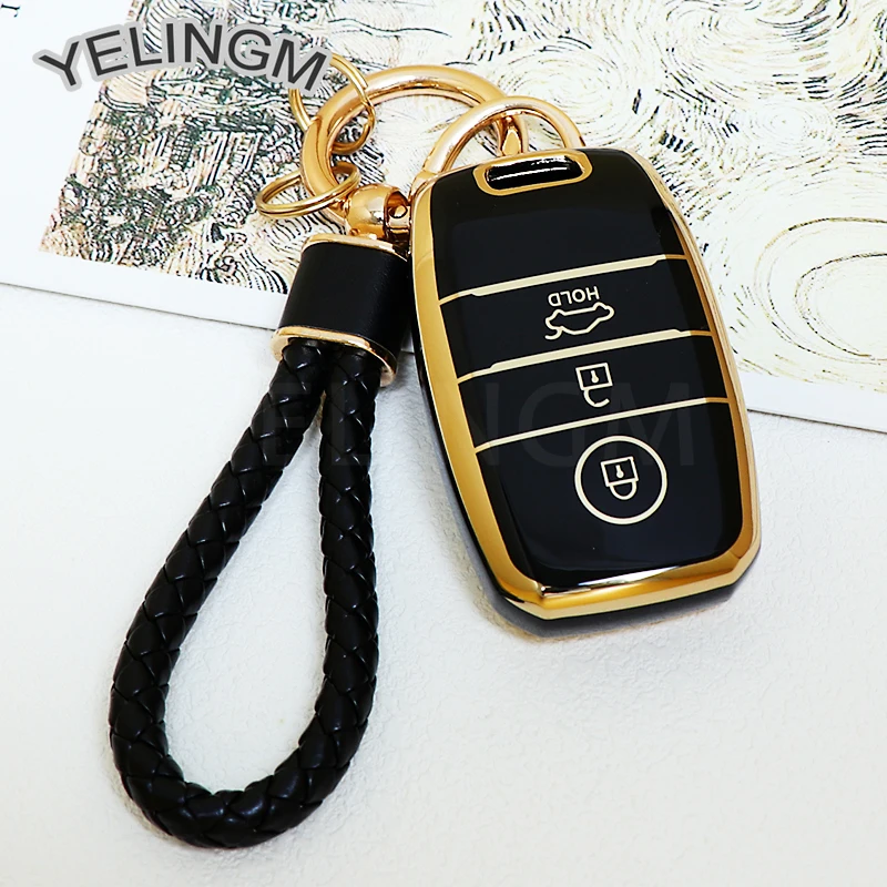

Car Key Case Cover TPU for KIA K2 K3 K5 Seltos Sportege RIO 3 2023 Picanto Optima Soul Ceed Sorento Forte Stinger Cerato Sedona