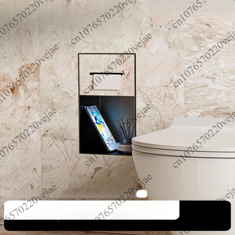 

Встраиваемый мусорный бак для ванной, скрытый держатель для туалетной щетки, скрытый диспенсер для салфеток в ванной