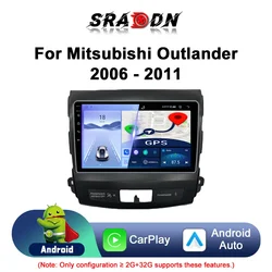 For Mitsubishi Outlander 2006-2011 Peugeot 4007 Citroen C-Crosser Android Car Radio Multimedia Player Carplay Screen Auto Stereo