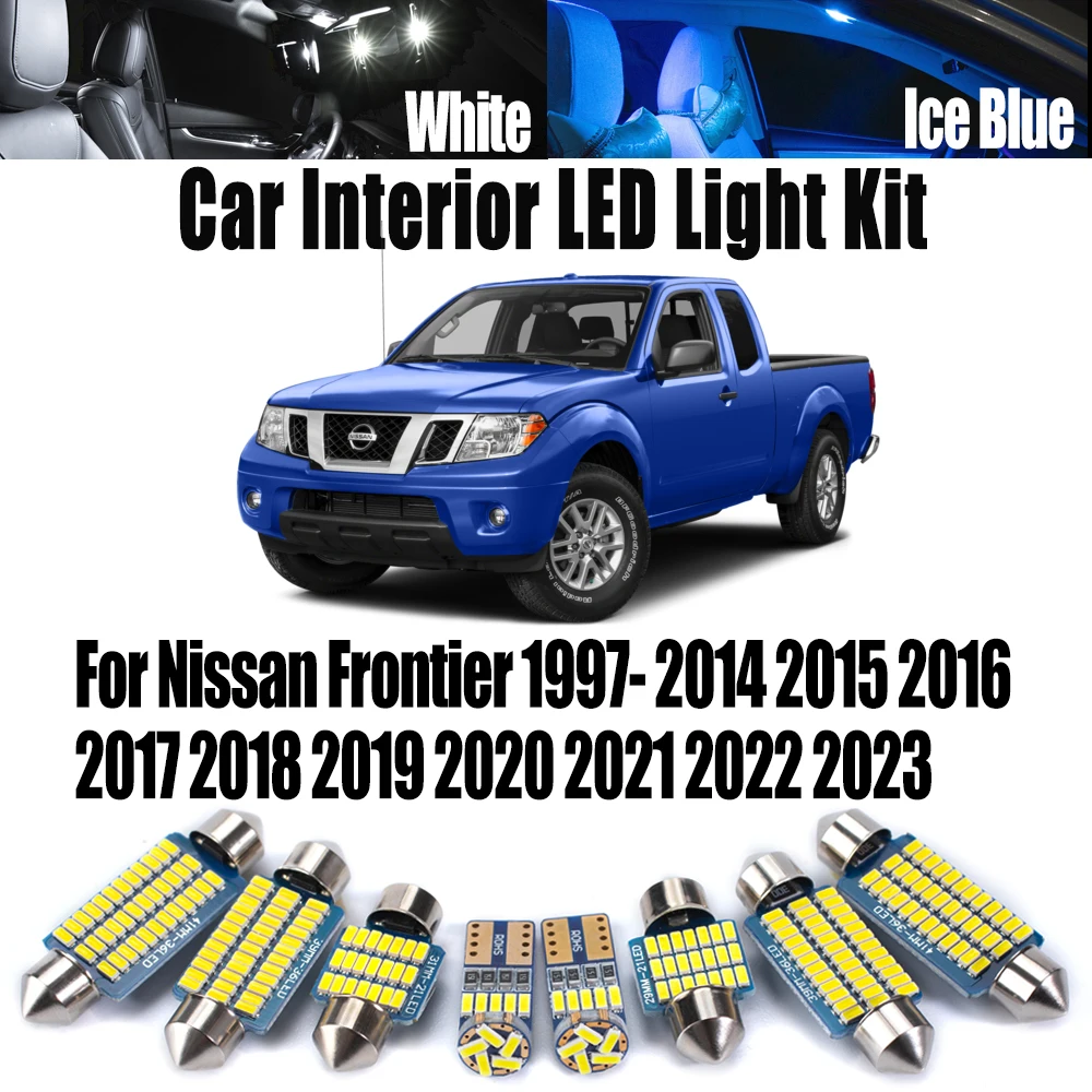 Canbus For Nissan Frontier 1997- 2020 2021 2022 2023 Car Accessories LED Interior Map Dome Number Plate Light Reading Bulbs Kit