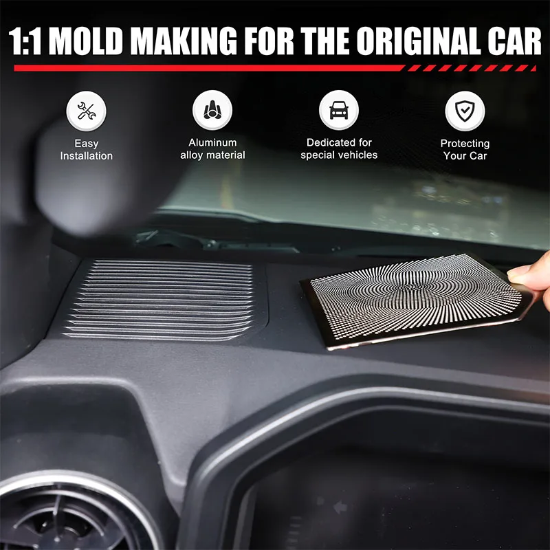 

Suetlcoity For Toyota Land Cruiser Prado 250 LC250 2024-2025 Black Car Instrument Panel Horn Cover Trim Interior Car Accessories