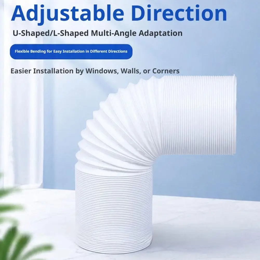 130mm Universal Air Conditioning Exhaust Hose Flexible Ventilating Pipe Anti-Aging UV Weather Resistant Adjustable Duct