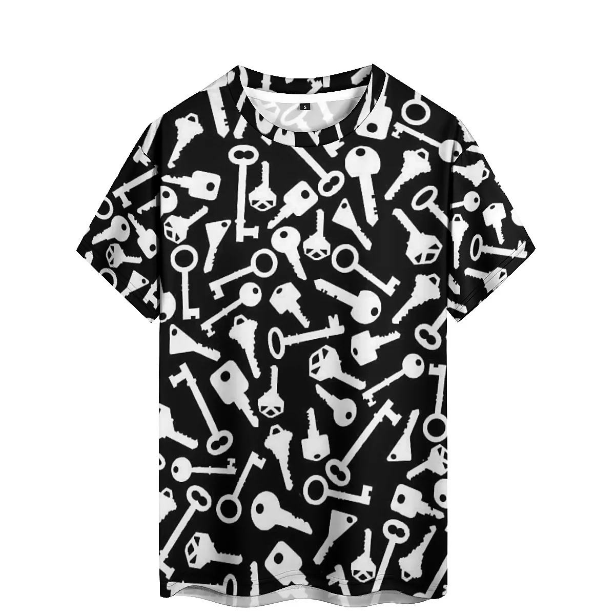 Four-Season Cool Appearance Men's 3D Printed Short Sleeve T-Shirt - Crew Neck