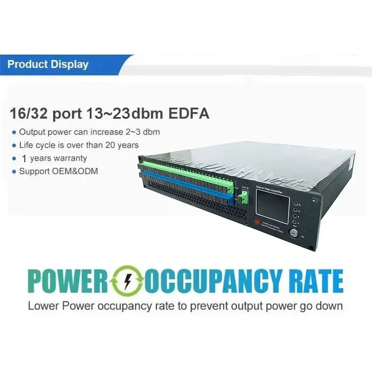 Low Price SC/APC SC/UPC 21dBm WDM EDFA 1310 1490 1550nm 32port Optical Amplifier Catv Edfa