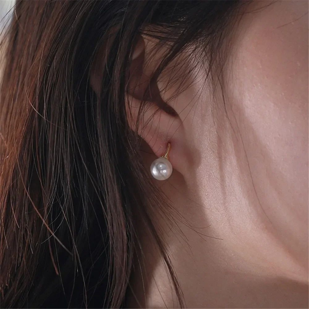 

Серьги из стерлингового серебра 925 пробы с жемчугом, принадлежности для самостоятельного изготовления ювелирных изделий, пустые стойки для сережек для аксессуаров ручной работы, без жемчуга