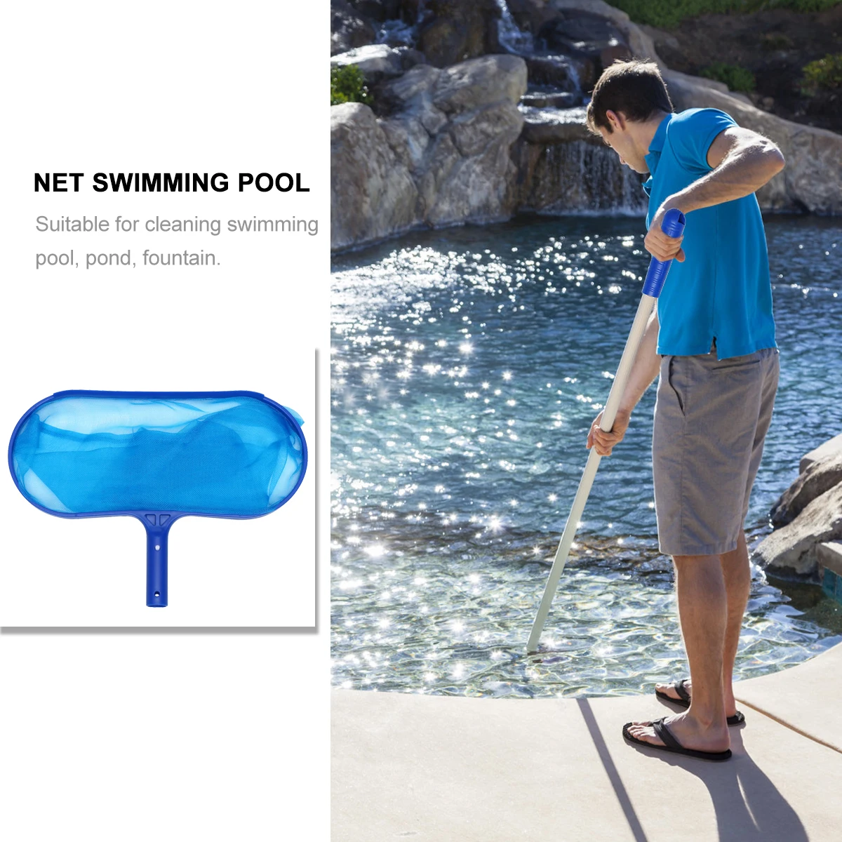 Siatka do czyszczenia basenu, stawu, akwarium, trwała siatka do zbierania liści, śmieci i ryb.